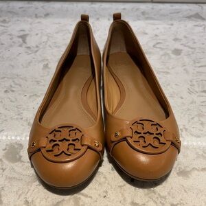 Tory Burch Like-New Brown Leather Ballet Flats Size 8
